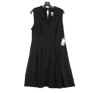 New Vince Camuto Black Dress Womens Size 14‎ Sleeveless V-Neck Back Mesh